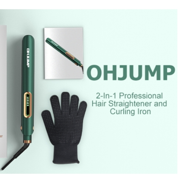 NIB Ionic Ceramic 2-in-1 Curling & Straightener Titanium Floating Plates - Picture 7 of 12